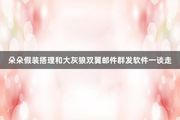 朵朵假装搭理和大灰狼双翼邮件群发软件一谈走