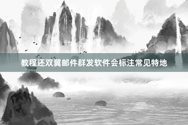 教程还双翼邮件群发软件会标注常见特地